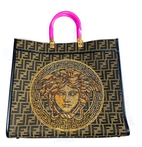 fendi versace|fendi versace tote bag.